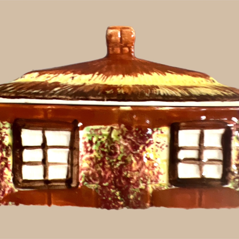 Vtg 1940 Price Kensington Cottage Ware Tea Caddy/ Butter / Cheese Dish Canister